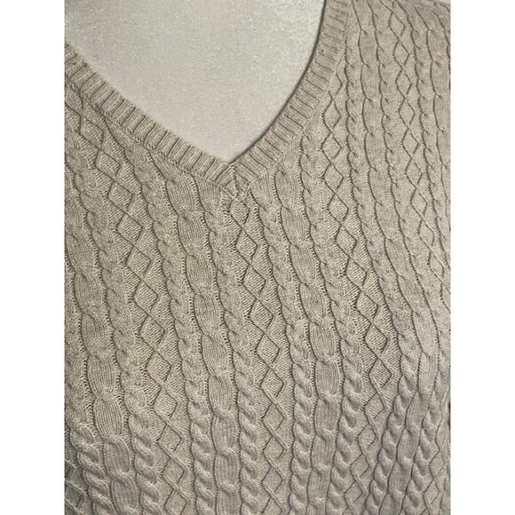 Valerie Stevens Women Size Petite Medium 100% Cotton Sweater V Neck - Picture 2 of 4